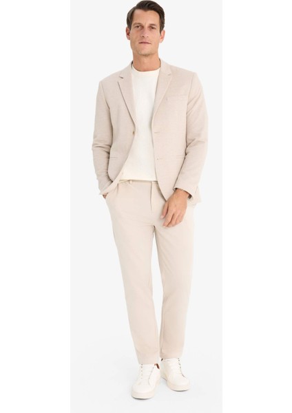 Slim Fit Dar Kesim Astarlı Düğmeli Blazer Ceket N0503AZ25SP