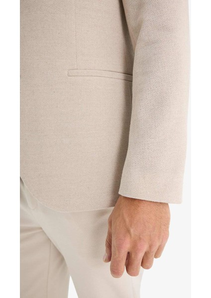 Slim Fit Dar Kesim Astarlı Düğmeli Blazer Ceket N0503AZ25SP