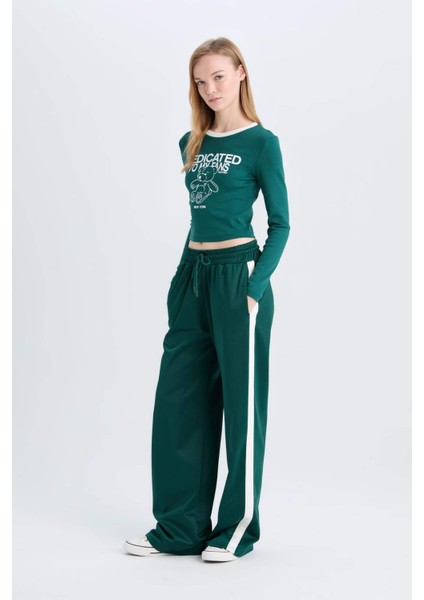 Coool Wide Leg Eşofman Altı Geniş Bol Paça Beli Lastikli Cepli Bağcıklı E2667AX24WN