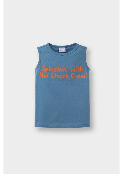 Erkek Bebek Bisiklet Yaka Baskılı 2'li Atlet E2338A525HS