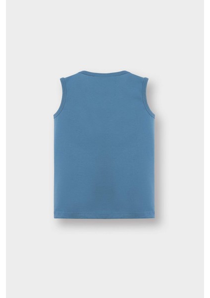 Erkek Bebek Bisiklet Yaka Baskılı 2'li Atlet E2338A525HS