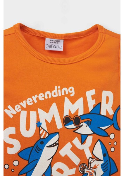 Erkek Bebek Bisiklet Yaka Baskılı 2'li Atlet E2338A525HS