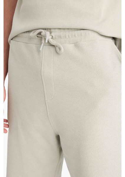 Regular Fit Dokulu Beli Bağcıklı Şort E2588AX25SM