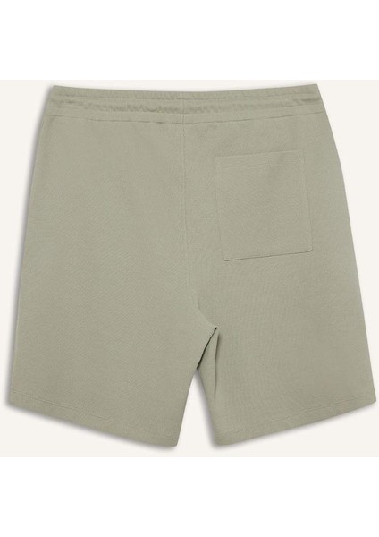 Regular Fit Dokulu Beli Bağcıklı Şort E2588AX25SM