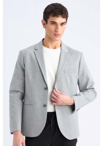 Slim Fit Dar Kesim Astarlı Blazer Ceket W9254AZ25SP