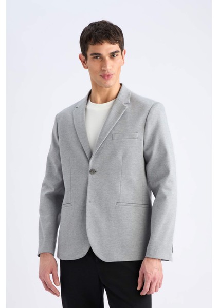 Slim Fit Dar Kesim Astarlı Blazer Ceket W9254AZ25SP