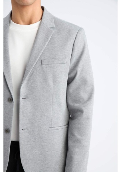 Slim Fit Dar Kesim Astarlı Blazer Ceket W9254AZ25SP