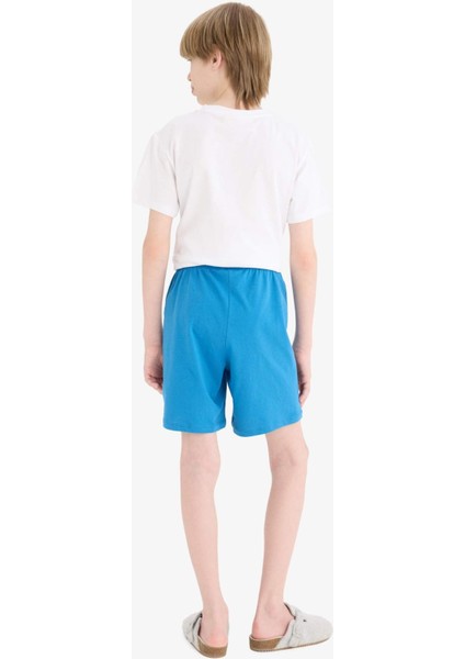 Erkek Çocuk Marvel Spiderman Pijama Takımı Kısa Kollu Üst Şort E0343A825SM