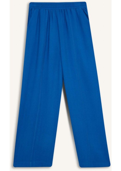 Harem Keten Karışımlı Geniş Paça Pantolon D9732AX25SM