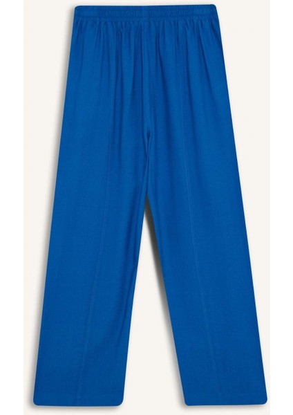 Harem Keten Karışımlı Geniş Paça Pantolon D9732AX25SM