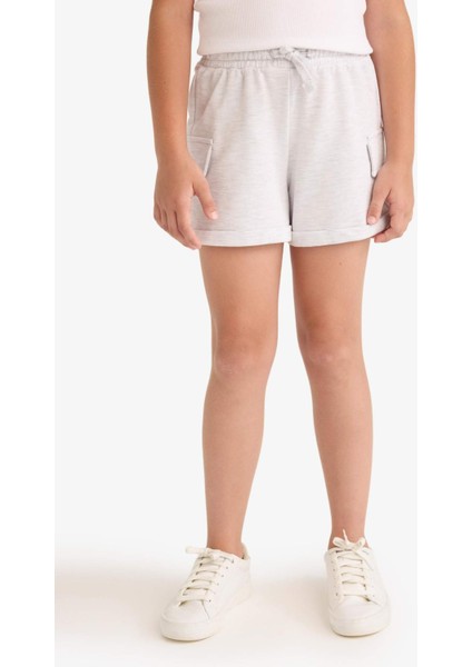 Kız Çocuk Kargo Cep Şort B0258A825HS