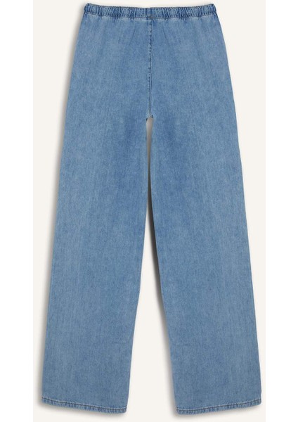 Yüksek Bel Geniş Paça Uzun Yumuşak Jean Pantolon E1703AX25SM