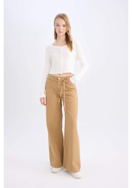 Coool Gabardin Pantolon Wide Leg Yüksek Bel Geniş Bol Paça E1794AX24WN