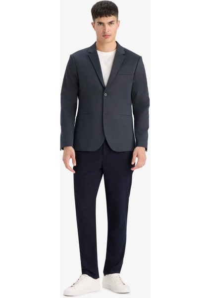 Slim Fit Dar Kesim Astarlı Blazer Ceket W9254AZ25SP