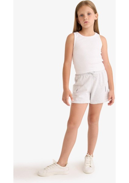 Kız Çocuk Kargo Cep Şort B0258A825HS