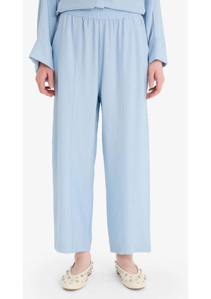Harem Keten Karışımlı Geniş Paça Pantolon D9732AX25SM