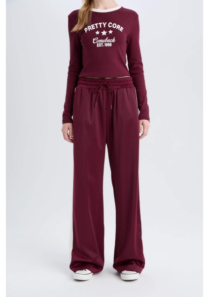 Coool Wide Leg Eşofman Altı Geniş Bol Paça Beli Lastikli Cepli Bağcıklı E2667AX24WN