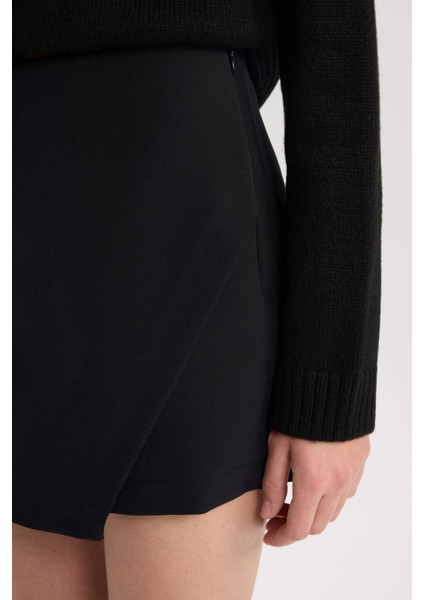 Yüksek Bel Düz Paça Şort Etek E2647AX24AU