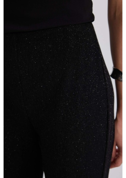 Yılbaşı Temalı Flare Fit Düz Paça Bürümcük Pantolon E1870AX24WN