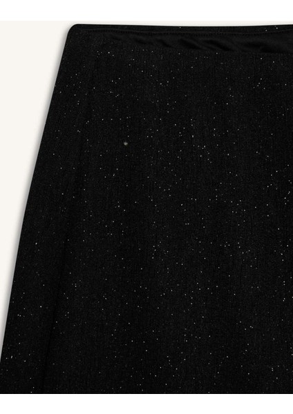 Yılbaşı Temalı Flare Fit Düz Paça Bürümcük Pantolon E1870AX24WN