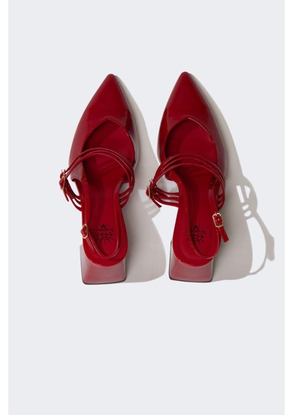 Kadın Yüksek Taban Suni Deri Topuklu Sandalet E2515AX25SM