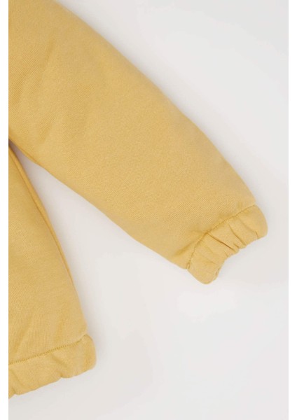 Kız Bebek Dantel Yaka Basic Düz Sweatshirt E2825A524WN