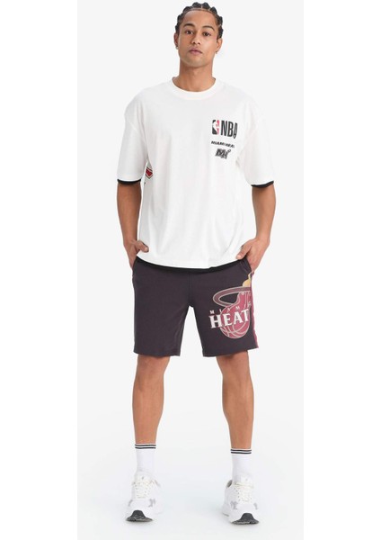 Fit NBA Miami Heat Standart Fit Kısa Paça Şort E2190AX25SM