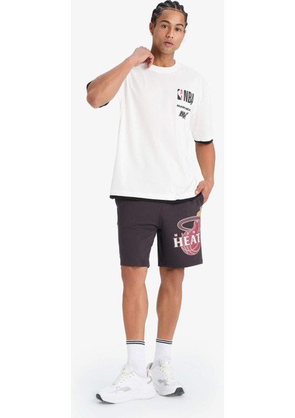 Fit NBA Miami Heat Standart Fit Kısa Paça Şort E2190AX25SM