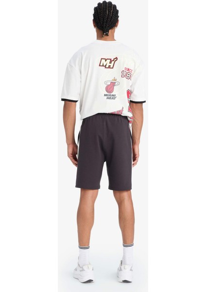 Fit NBA Miami Heat Standart Fit Kısa Paça Şort E2190AX25SM