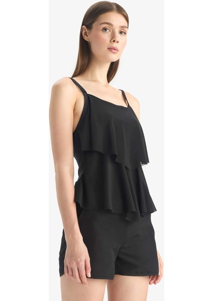 Regular Fit Tül Tankini-Fall in Love E3293AX25SM