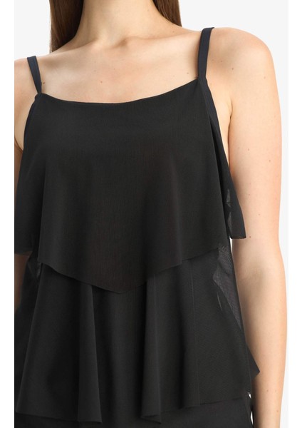 Regular Fit Tül Tankini-Fall in Love E3293AX25SM