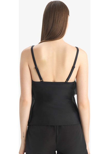 Regular Fit Tül Tankini-Fall in Love E3293AX25SM