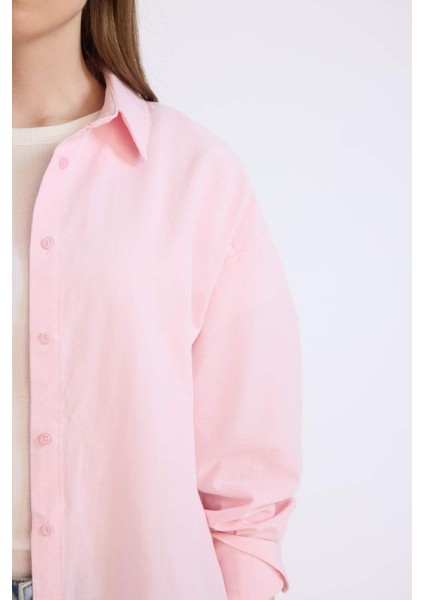 Relax Fit Oxford Uzun Kollu Gömlek Tunik B8309AX25SP