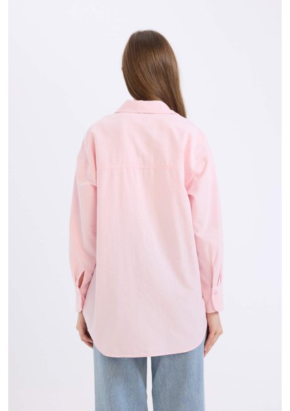 Relax Fit Oxford Uzun Kollu Gömlek Tunik B8309AX25SP