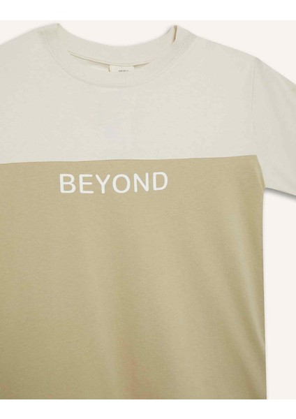 Erkek Çocuk Bisiklet Yaka Baskılı Kısa Kollu Tişört D9295A825SM