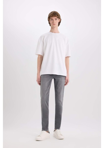 Carlo Skinny Fit Ekstra Dar Kalıp Normal Bel Ekstra Dar Paça Jean Pantolon E2740AX25SP