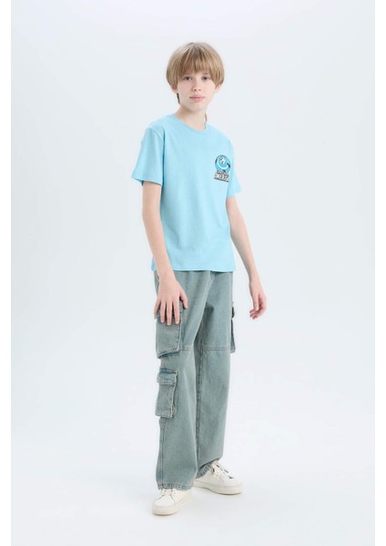 Erkek Çocuk Marvel Avengers Bisiklet Yaka Kısa Kollu Tişört E3097A825SM