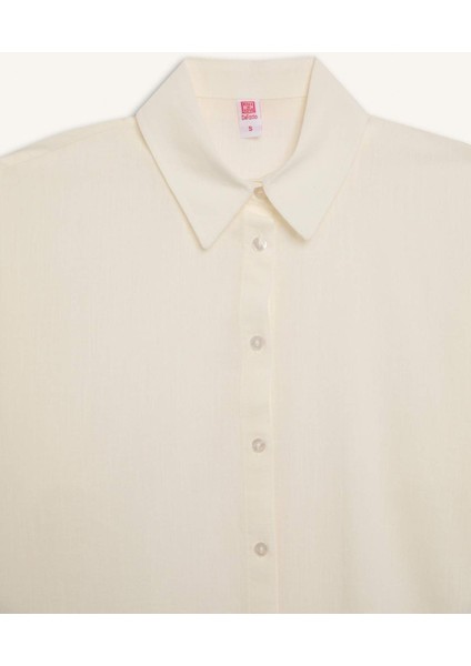 Regular Fit Pamuklu Plaj Gömleği-Fall in Love W8241AZ25SM