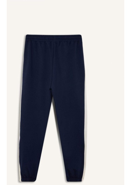Fit Standart Fit Sporcu Jogger İnce Eşofman Altı Beli Bağcıklı Cepli Baskılı D7138AX25SP