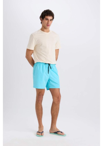 File Astarlı Kısa Boy Deniz Şortu N0131AZ25HS