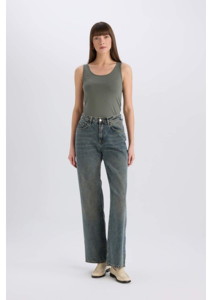 Slim Fit Dar Kesim U Yaka Basic Düz Atlet I1059AZ25SM