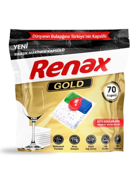 Gold Bulaşık Makinesi Kapsülü Hepsi Bir Arada 140 Lı Tablet fiyatları