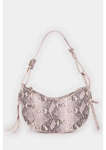 Kadın Suni Deri Yılan Derisi Desenli Omuz Çantası E3624AXNS