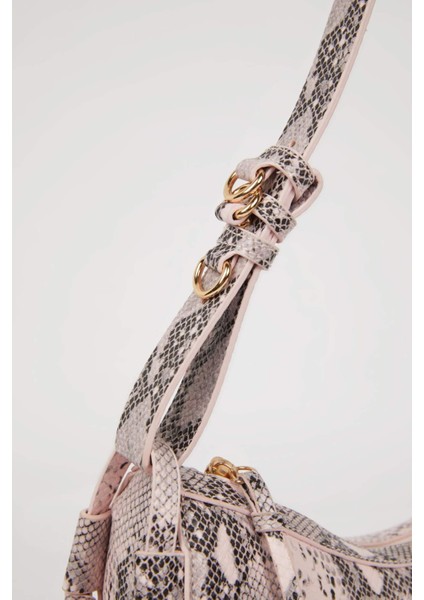 Kadın Suni Deri Yılan Derisi Desenli Omuz Çantası E3624AXNS