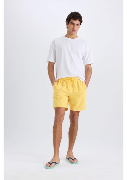 Regular Fit Kısa Boy Yumuşak Tuşeli Deniz Şortu E0993AX25HS
