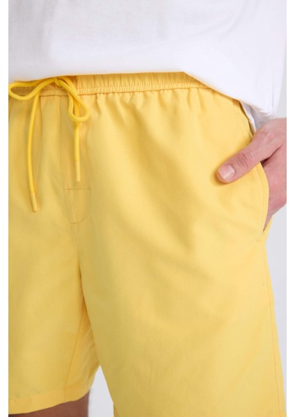 Regular Fit Kısa Boy Yumuşak Tuşeli Deniz Şortu E0993AX25HS