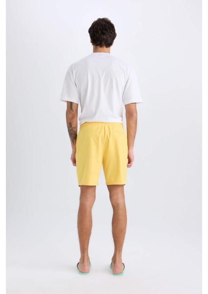 Regular Fit Kısa Boy Yumuşak Tuşeli Deniz Şortu E0993AX25HS