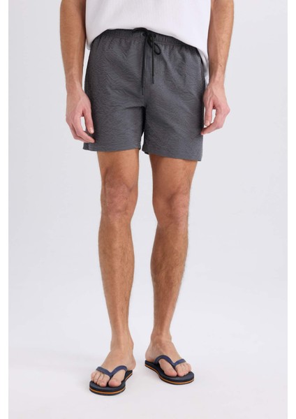 File Astarlı Kısa Boy Deniz Şortu E0945AX25HS