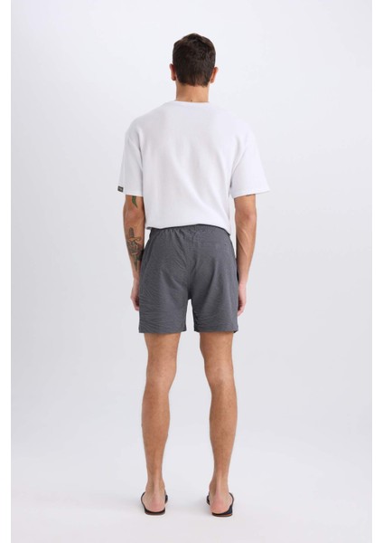 File Astarlı Kısa Boy Deniz Şortu E0945AX25HS