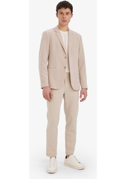 Slim Fit Dar Kesim Yarım Astar Blazer Ceket E3447AX25SM